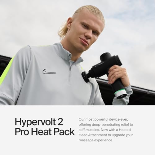 Hyperice Hypervolt 2 Pro and Heated Head - Featuring Quiet Glide Technology - Handheld Percussion Massage Gun | 5 Speeds, ...