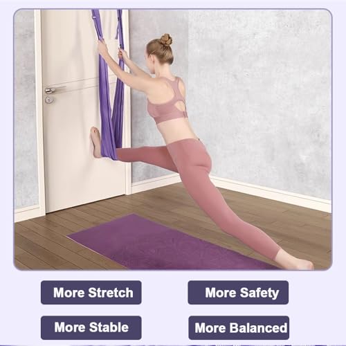 Elfzone Yoga Door Swing - Yoga Strap, Backbend Training Stretching Rope with Door Anchor, Flexibility Trainer Stretching E...