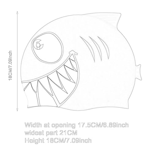 Lljsszr Fish Shape Swim Cap Swimwear Hat Cute Off Swimming Hat Swim Gear for Children Teens Boys Girls, Orange