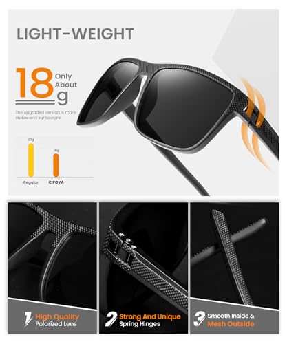 CIFOYA Sunglasses-Men Polarized Mens Sunglasses: Classic Women Sun Glasses UV Protection for Fishing Driving Golf