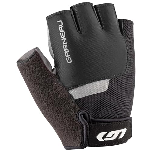 Garneau Men's Biogel Rx Bike Gloves | Half-Finger Cycling Gloves for Men | Shock-Absorbing Pad | Breathable & Lightweight