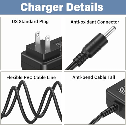 Massage Gun Charger Replacement Fit for VYBE Pro Handheld Percussion Massager Gun 24V, Power Cord AC Adapter for Vybe Pro ...