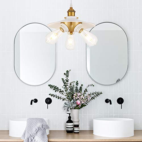 YLONG-ZS Hanging Pendant Light with 16.4 FT Cord and On/Off Switch, White, Model 791809449601
