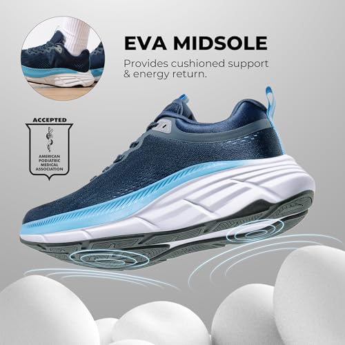 NORTIV 8 Men's Walking Shoes Running Tennis Cushioning ActiveBreeze Non Slip Athletic Gym Workout Comfortable Fashion Snea...
