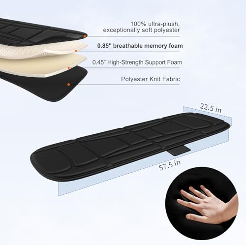 comrelax Vibration Massage Mat with Heat, Full Back Heating & Lumbar Traction, Back Massage Chair Pad for Seniors, Office ...