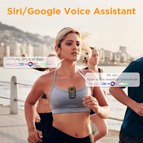 Ainostone Wearable Bluetooth Speaker Built in Mics for Hands Free Call/Voice Assistant Clip on Portable Small Wireless Spe...