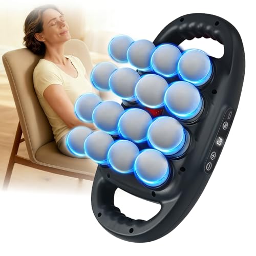 grnpeak 16 Head Massage Gun, Deep Tissue Percussion Massager with 9 Intensity Levels for Neck, Back, Shoulders, Legs Pain ...