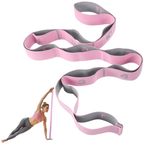 Stretching Strap with 11 Loops Yoga Stretch Strap for Physical Therapy Pilate Ballet Dance Non Slip Exercise Leg Stretch B...