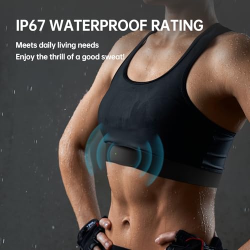 Heart Rate Monitor Chest Strap HRM CHILEAF Accurate HR Sensor ANT+ Bluetooth Waterproof Comfortable Washable Strap Long Ba...
