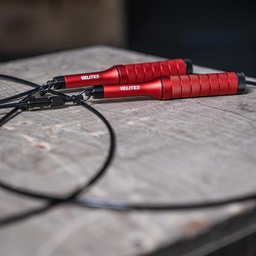 Velites Weighted Jump Rope for Crosstraining, Boxing, MMA & Fitness Earth 2.0. | Maximize your workout | Aluminum Skipping...