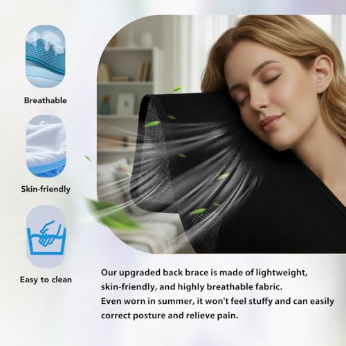 Back Brace Posture Corrector for Women and Men, Upgraded Breathable Full Back Support, Comfortable Shoulder Straightener, ...