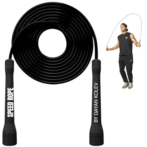 Swissskip Speed Jump Rope by Dayan Kolev, 5mm PVC Skipping Rope, Great for Beginners and Advanced Athlets, Designed for Fi...