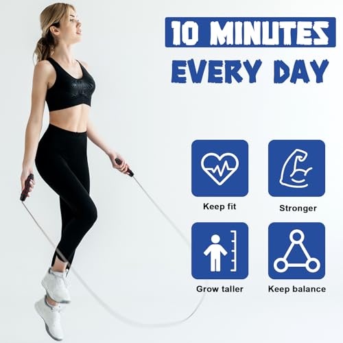 12Pcs Jump Ropes with Ball Bearings,Adjustable Skipping Rope with Soft Foam Handles,Tangle-Free Rapid Speed Jumping Rope f...