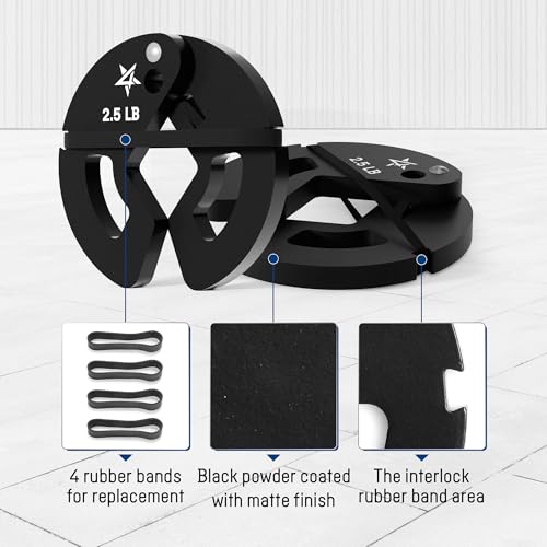 Yes4All Fractional Weight Plates Set, Available In Steel And Rubber, Set of 2/4/6 Plates in 1.25LB, 2.5LB, or 5LB Sizes, M...