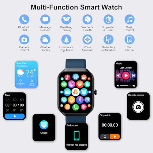 Smart Watch for Men Women (Answer/Make Call), 1.96"HD Smartwatch with Heart Rate/Sleep Monitor/Pedometer, 113+ Sports Fitn...