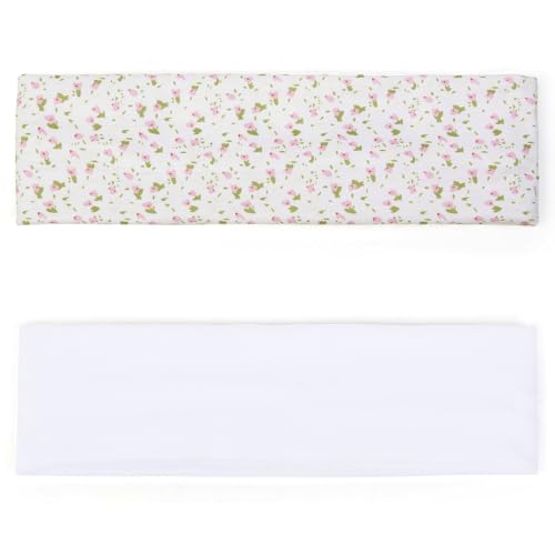 TERSE Fashion Women's Headbands for Short Hair Non Slip Elastic Floral Hairbands, Soft Fabric 2 Inches Thick Stripe Head B...