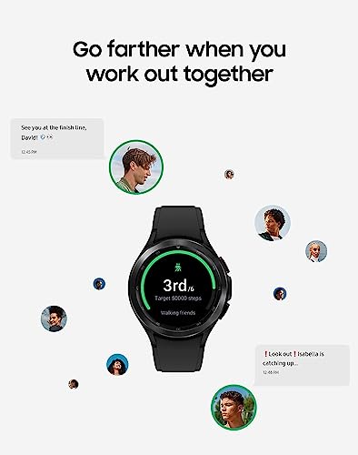 SAMSUNG Galaxy Watch 4 46 mm Smartwatch w/Bonus Band (White), ECG Monitor Tracker for Health, Fitness, Running, Sleep Cycl...