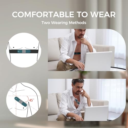 Livenpace 1-Lead Heart Health Monitor at Home, Portable 24 Hours Chest Lead Device with Free AI Analysis & PC Report, Rech...