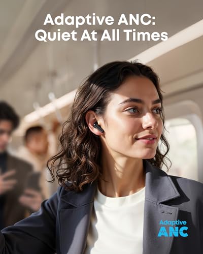Soundcore P41i by Anker, Adaptive Noise Cancelling Earbuds with Portable Phone Charger and Built-in Lightning Adapter, 12H...