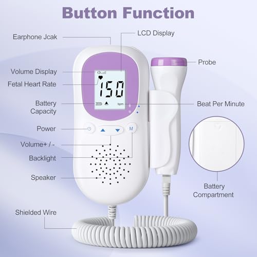 Pocket DOP 3, Compact Pocket Doppler, Display The Measured Fetal Heart Rate J300-A4