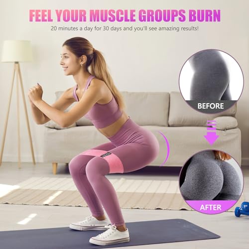 Resistance Bands for Working Out, Exercise Workout Bands for Women & Men, 3 Levels Elastic Stretch Bands for Exercise with...