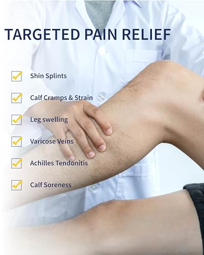 Modetro Sports Calf Compression Sleeves - Leg Sleeves for Men and Women - Shin Splint Relief Support Brace Running Flights