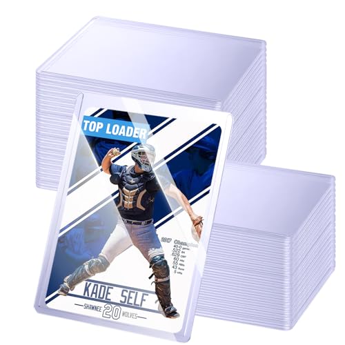 32ct Topload for Cards, JIQEZNL 35pt Hard Card Sleeves, 3" x 4" Card Sleeves Hard Plastic, Card Sleeve for Trading Cards, ...