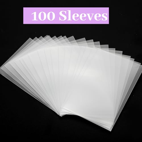 100 Pcs photocard Sleeves, 57x88mm Ultra Clear and Thick Sleeves Idol Photo Cards Protector Trading Cards Shield Cover