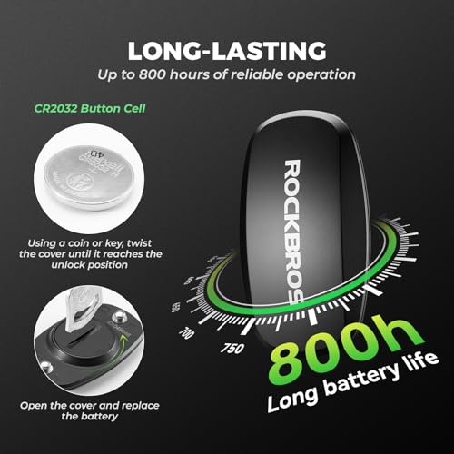 ROCKBROS HRM812 Heart Rate Monitor Chest Strap - ANT + Bluetooth IP67 Waterproof, 800H Battery Life, Wide Compatibility