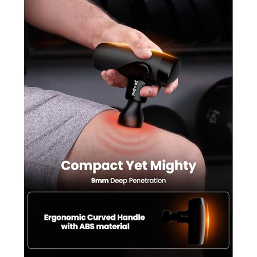 BOB AND BRAD M7 Plus Mini Massage Gun with Heat, FSA Eligible & HSA Approved Deep Tissue Percussion Massager for Back & Ne...