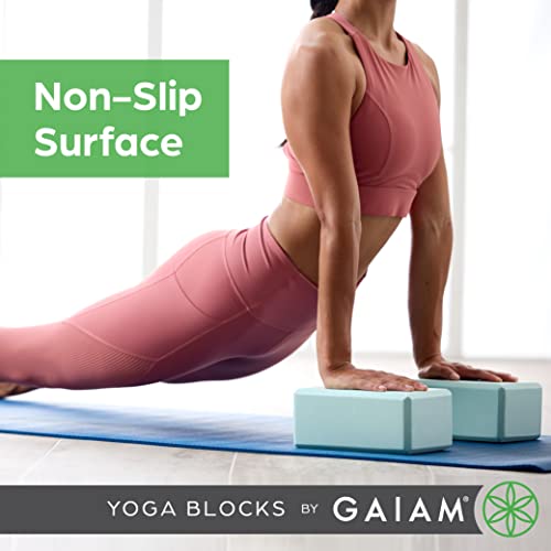 Gaiam Yoga Block - Supportive Latex-Free Eva Foam - Soft Non-Slip Surface with Beveled Edges for Yoga, Pilates, Meditation...