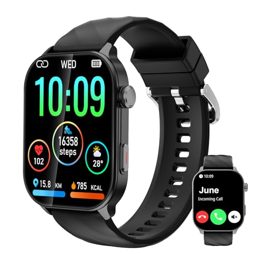 ALRETOME Smart Watch for Men with Built-in GPS, Bluetooth Call(Answer/Make Calls), Fitness Tracker, 2.1" HD Screen, Heart ...