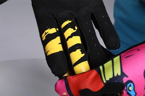 EXCEREY Ghost Eye‌ Cycling MTB Full-Finger Gloves-Touchscreen Compatible Lightweight & Breathable Anti Slip Shock-Absorbin...