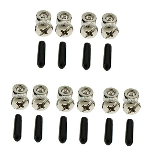 Yiotfandoll 5 Sets Replacement Jump Rope Adjustable Screws End Caps for Speed Cable Jump Ropes Parts Accessory