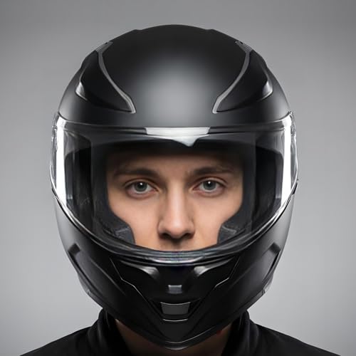 Bluetooth Motorcycle Helmet, Full Face Flip Up Modular Motorcycle Helmet with Bluetooth intercom headsets, DOT Approved Du...