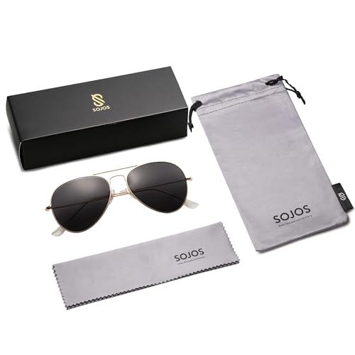 SOJOS Classic Aviator Polarized Sunglasses for Men Women Vintage Retro Style