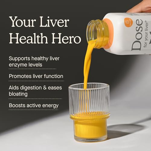 DOSE for Your Liver Cleanse Detox & Repair, Made with Organic Milk Thistle Supplement with Turmeric, Dandelion, Ginger, an...