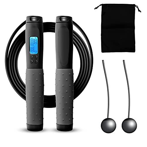 Uten Jump Rope, Skipping Rope for Women Men Kids with Ball Bearings Rapid Speed Cable and 6” Memory Foam Handles Ideal for...