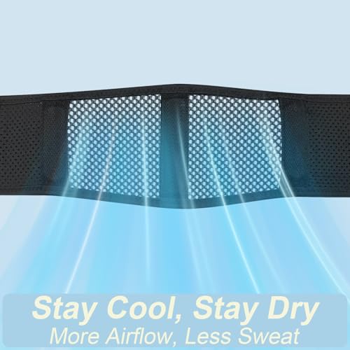 Thin & Lightweight Back Brace for Lower Back Pain Relief – Slim, Breathable Back Support Brace for Sciatica, Herniated Dis...