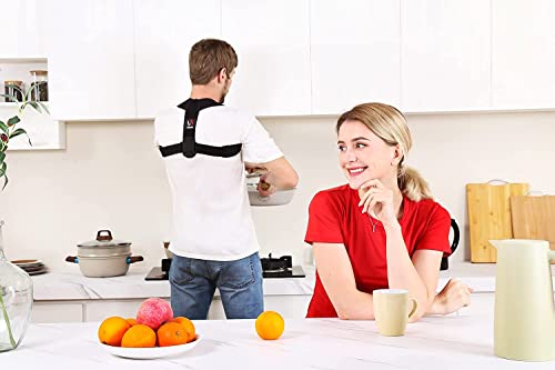 Schiara Posture Corrector for Men and Women, Comfortable Upper and Back Brace, Adjustable Back Straightener Support for Ba...