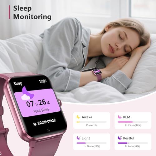 Blackview 2026 Fitness Tracker (Answer/Make Calls), Smart Watch for Men and Women with Heart Rate/SpO2/Sleep Monitor/2 Str...