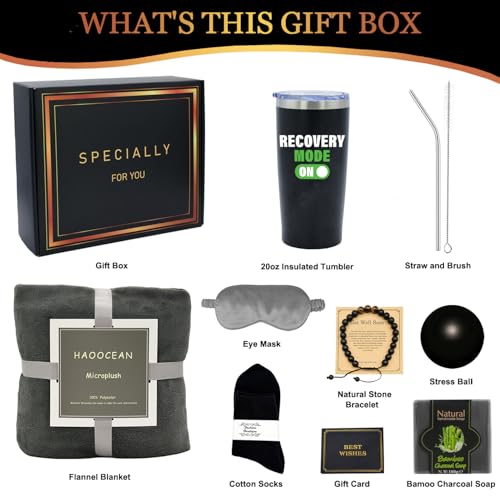 LUDUEIKSW Get Well Soon Gifts for Men After Surgery, Chemo Care Package Get Well Gift Basket for Sick Friends