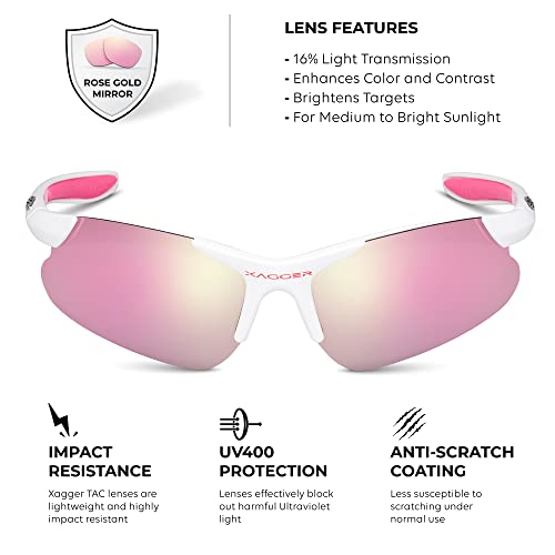 Xagger Kids Youth Polarized Sports Sunglasses for Boys Girls Baseball Softball Glasses TR90 Frame