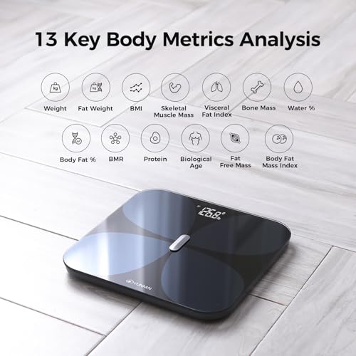 Yunmai Smart Scale with BMI, Body Fat, Muscle Mass, Body Weight, Body Fat Scale, 13 Body Composition Scale, Accurate Digit...