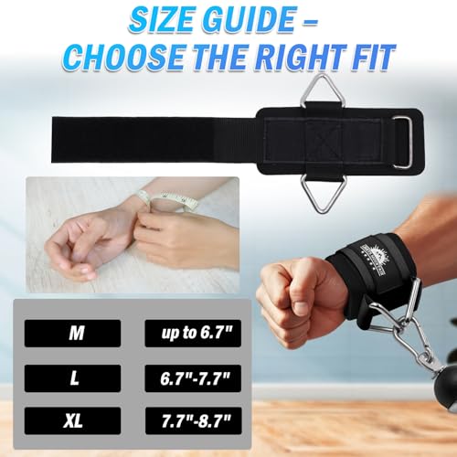 Lights Mountain Adjustable Wrist Cuffs Neoprene Padded Straps for Cable Machines Strength Training Equipment