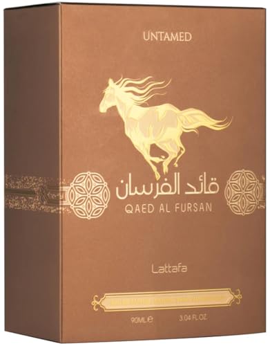 Lattafa Qaed Al Fursan - Oriental, Fruity, Fresh, Amber Wood - Eau de Parfum Long-Lasting Fragrance for Unisex, 3.40 Ounce / 100 ml