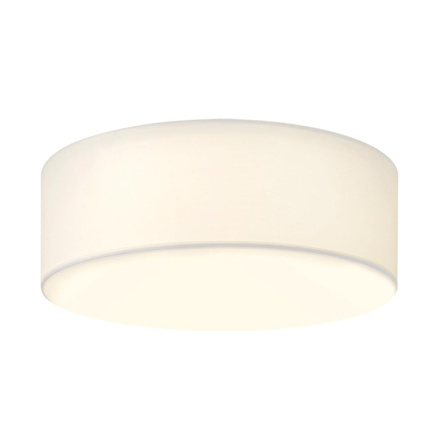 Calokes 18-Inch Large Flush Mount Ceiling Light Fixture With White Fabric Shade  Modern Drum Closed To Ceiling Lighting For Living Dining Room  Bedroom  Kitchen  Foyer - Farmhouse Lamp & Chandelier