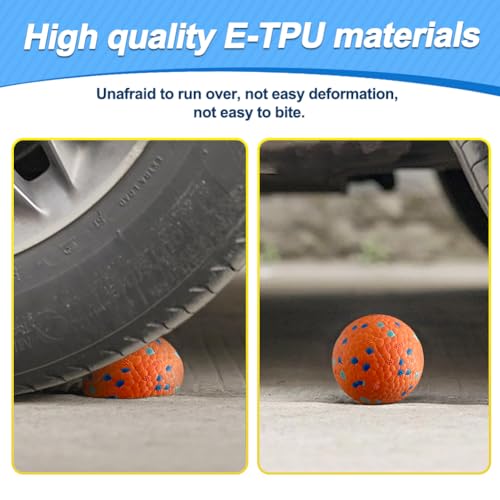 Mankoda Dog Balls, Indestructible Tennis Balls for Dogs, Durable Bouncy Dog Toy Balls for Aggressive Chewers, Interactive ...
