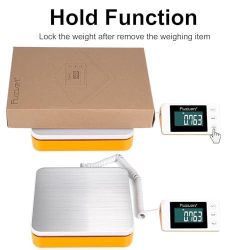 Fuzion Shipping Scale - Digital Postal Scale 110LB x 0.1oz, Large LCD Display, 5 Units, Scale for Packages, Postage - Dual...