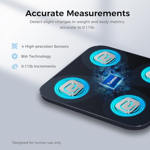 Yunmai Smart Scale with BMI, Body Fat, Muscle Mass, Body Weight, Body Fat Scale, 13 Body Composition Scale, Accurate Digit...